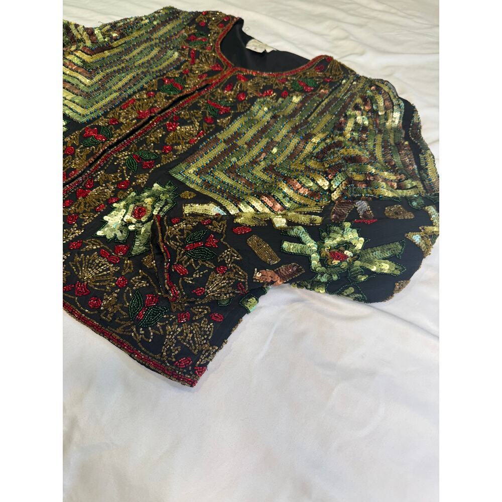 Tan-Chho Vintage 80's Multi-Colored Sequin Jacket - Picture 11 of 12
